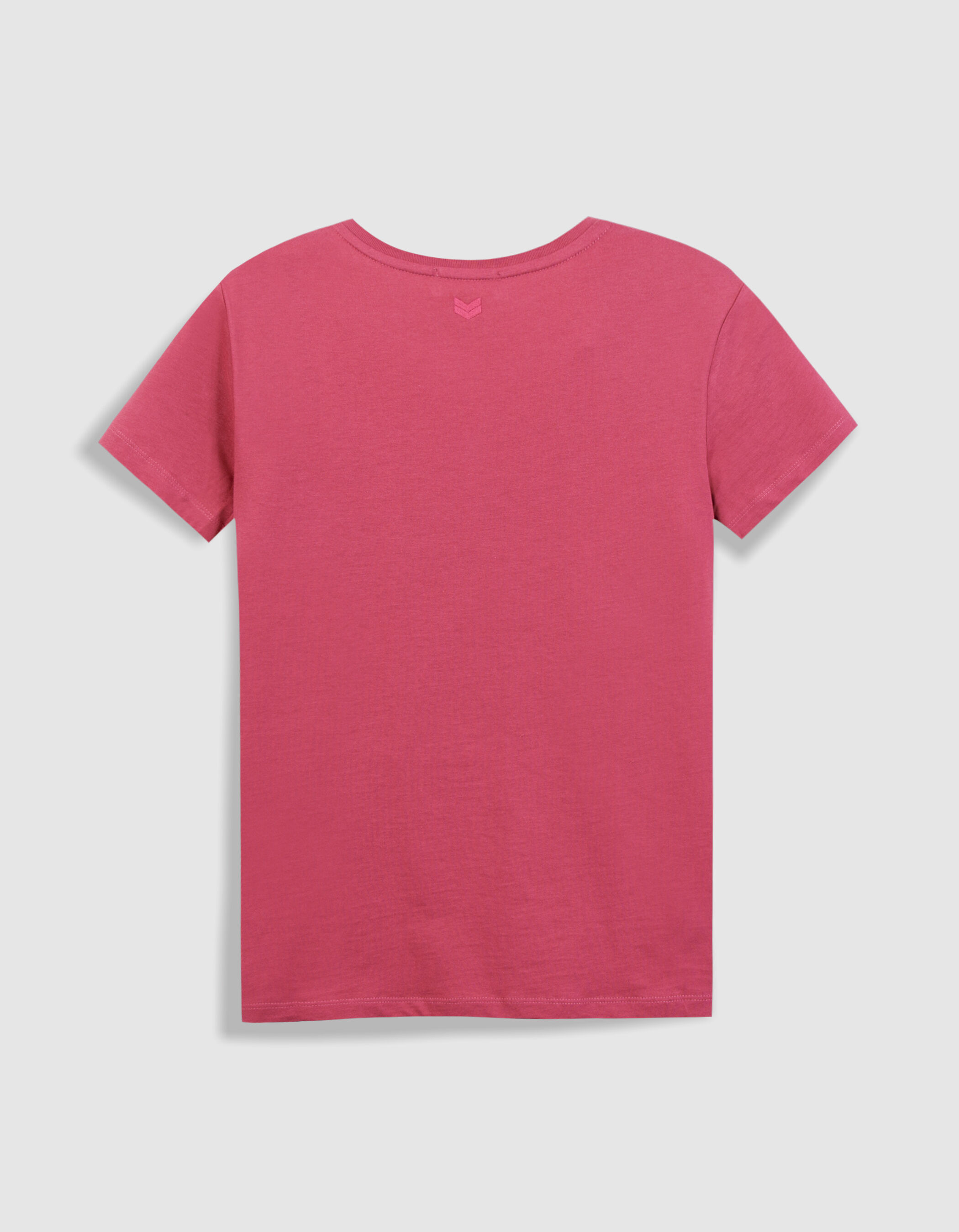 Tee-shirt col V bleu Femme