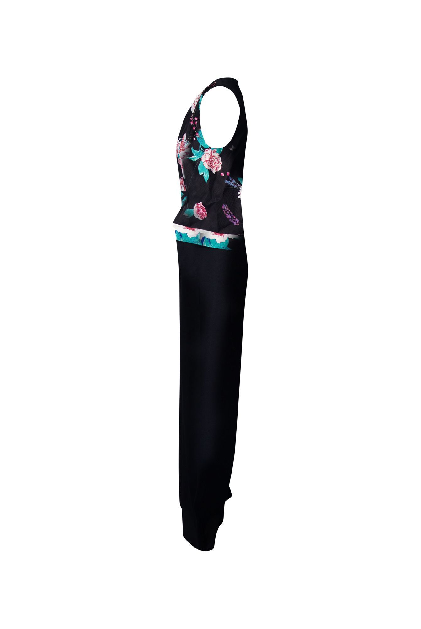 Diane Von Furstenberg Preloved Vivian Jumpsuit in Black Triacetate