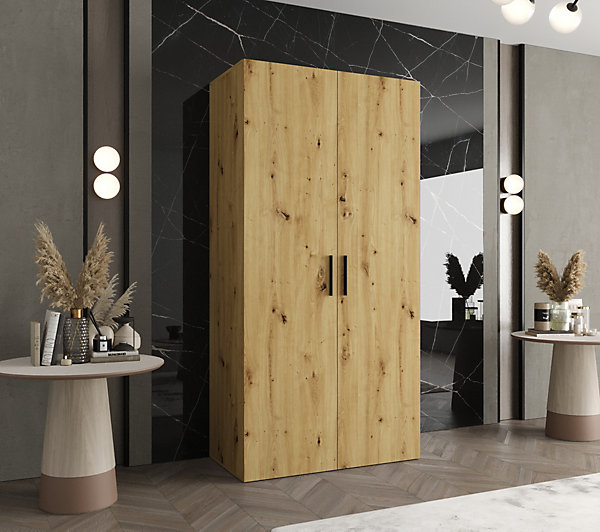 Armoire Bari 1 a portes battantes H. 202 x L.100 x P. 52, 2 portes