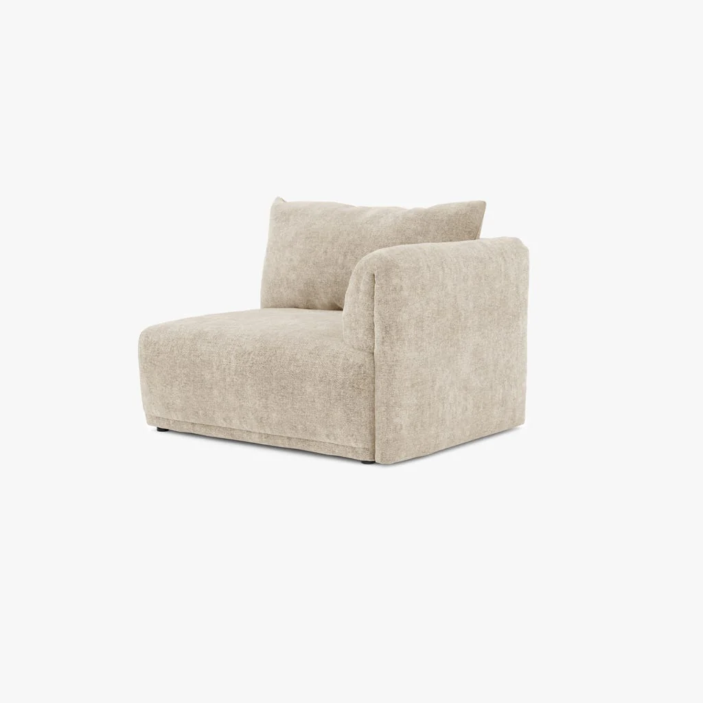 Módulo de sofá braço direito bege COTILLARD