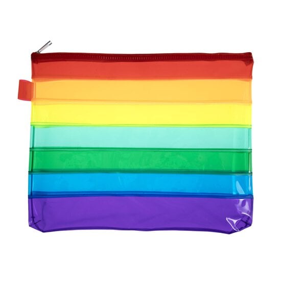 Large Rainbow PVC Pencil Case