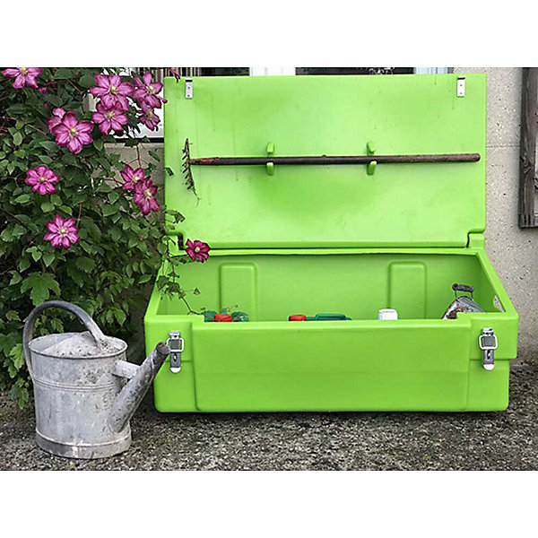 Coffre de jardin 100l avec grenouillères et cadenas