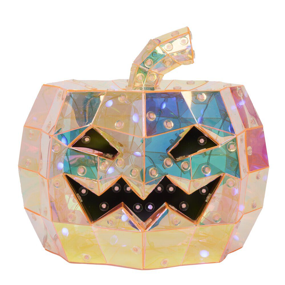 Décoration lumineuse Halloween LED USB tête de citrouille Ø20xH17cm