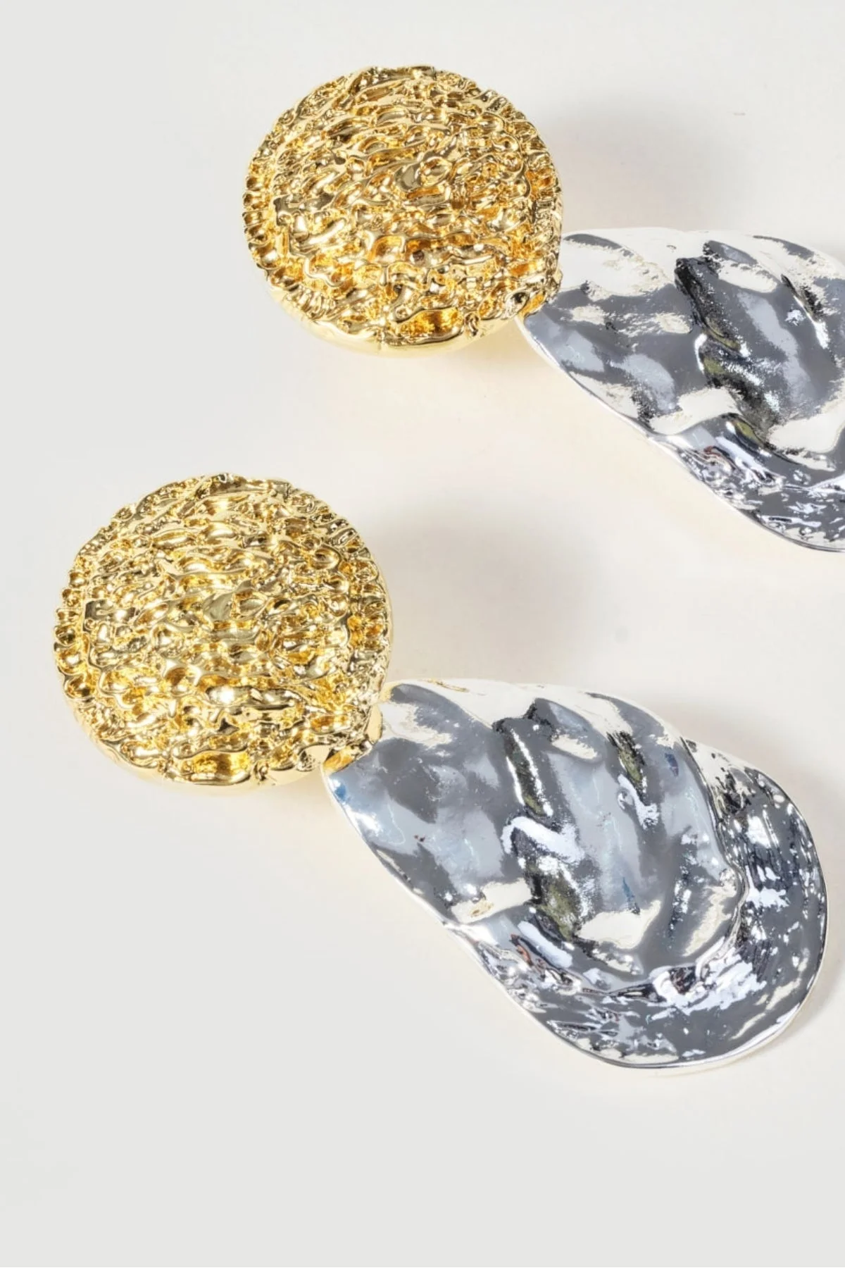 Two Tone Drop Earrings