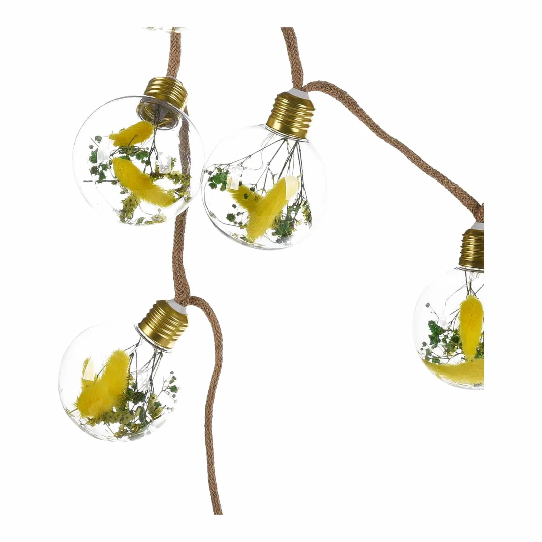 Outdoor-Lichterkette Trockenblumen Gelb,L 1.650 mm