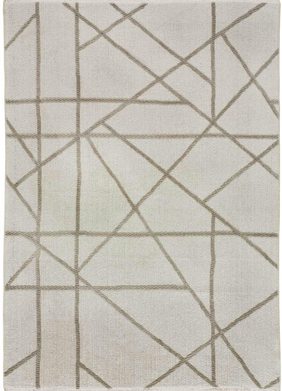 LUX - Tapis à motifs géométriques en relief beige, 120170 cm