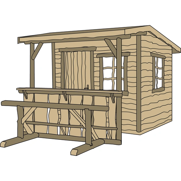 Gartenhaus »820 A Gr.2«, Holz, BxHxT: 340 x 240 x 350 cm (Außenmaße inkl. Dachüberstand)