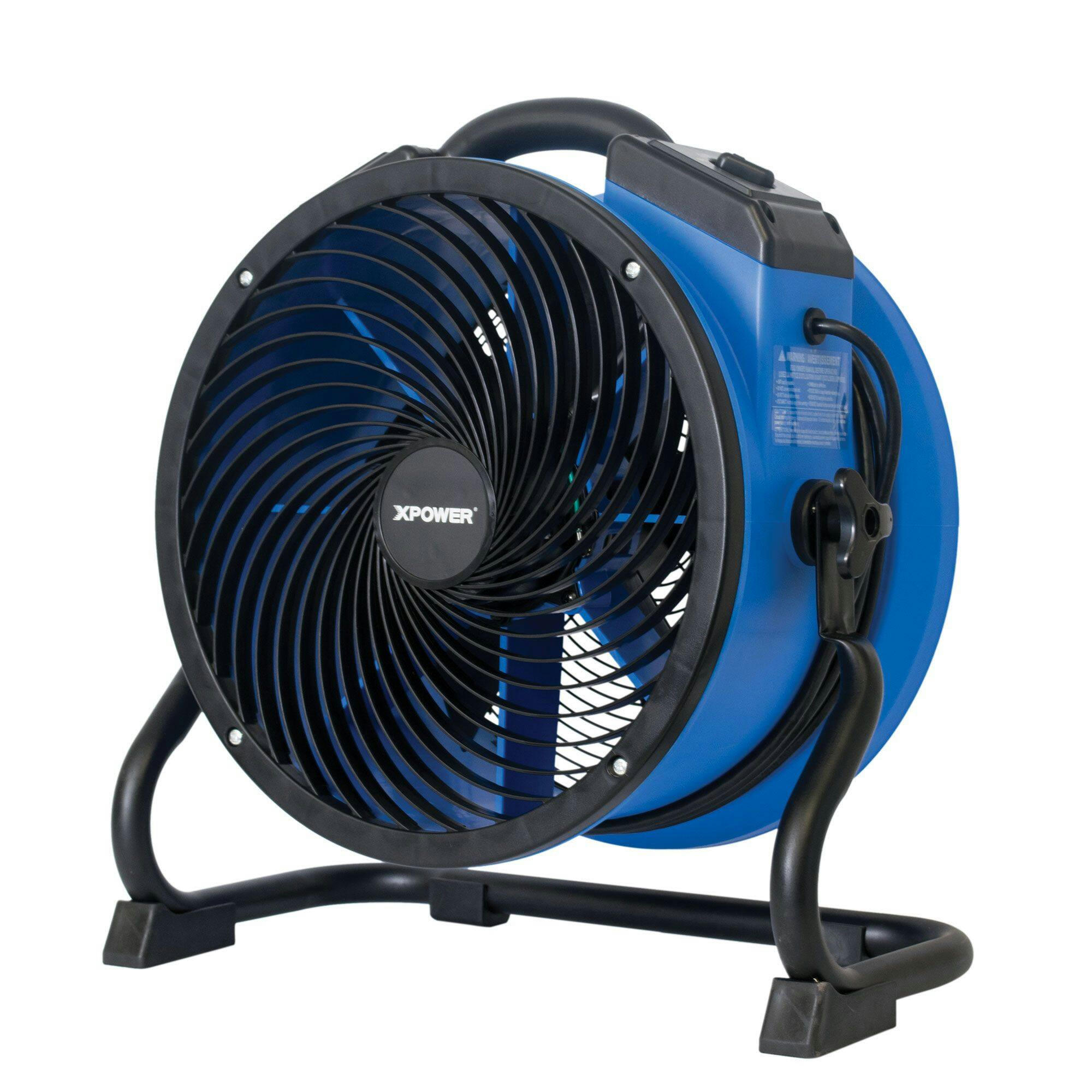 XPOWER Pro FC-300 Multi-Purpose Air Circulator Utility Fan, 4-Speed, 2100 CFM, Blue, 14-in