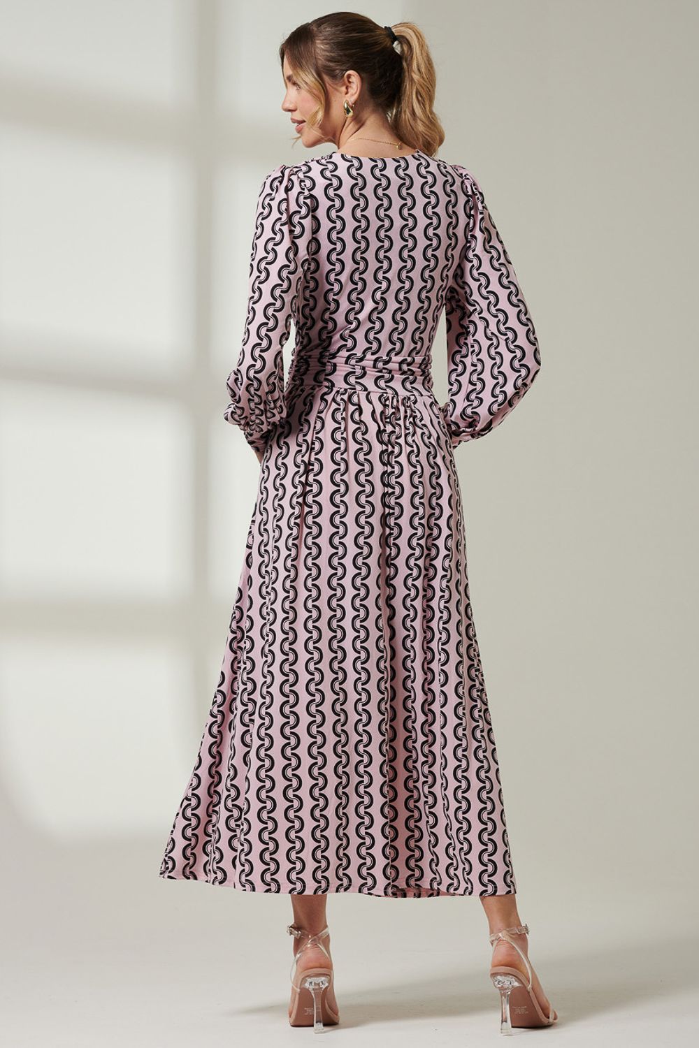 Jolie Moi Nancy Long Sleeve Maxi Dress