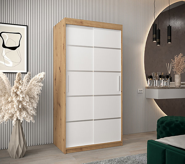 Armoire Verona 1 a portes coulissantes H. 200 x L. 100 x P. 62 2 portes