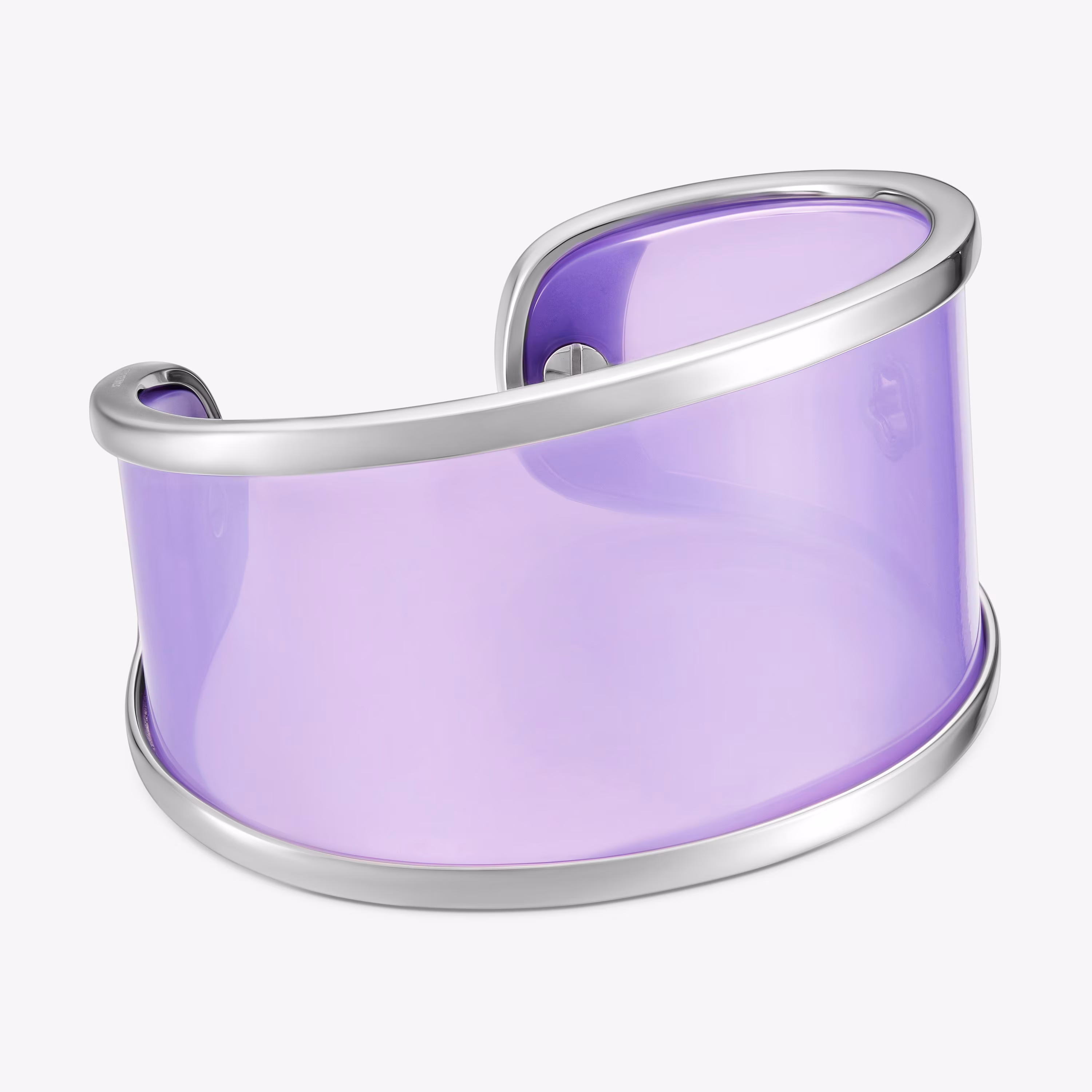 Pulsera esclava de acero y resina lila Galaxy