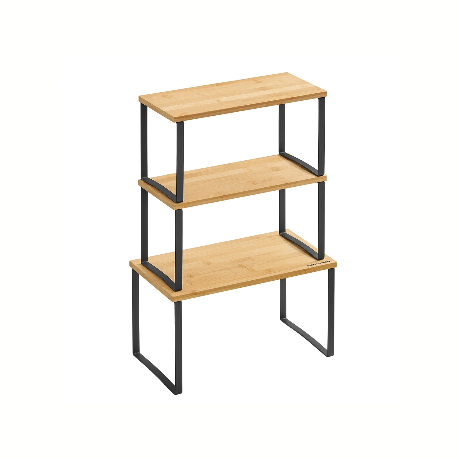 3 rangements pour placards de cuisine métal et bambou