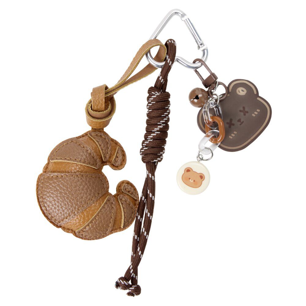 Porte-clé croissant marron L24cm (2 modèles)