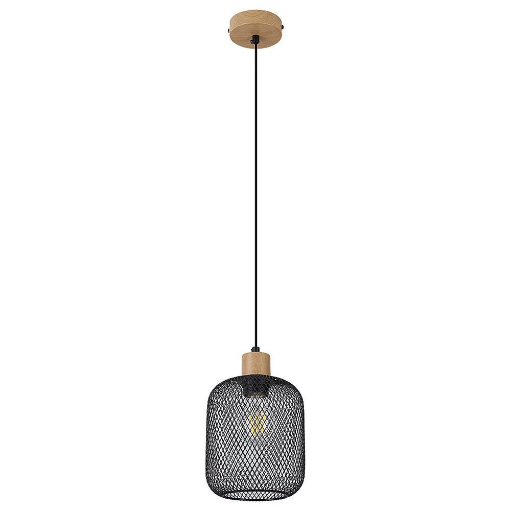 Lampa wisząca buk czarny matowy Grendel 1xE27x40W wym: 120x15x15 cm Rabalux