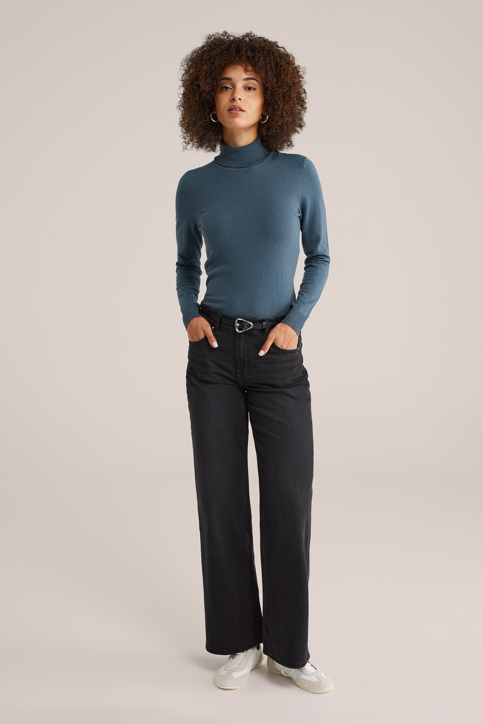 Dames fijngebreide coltrui