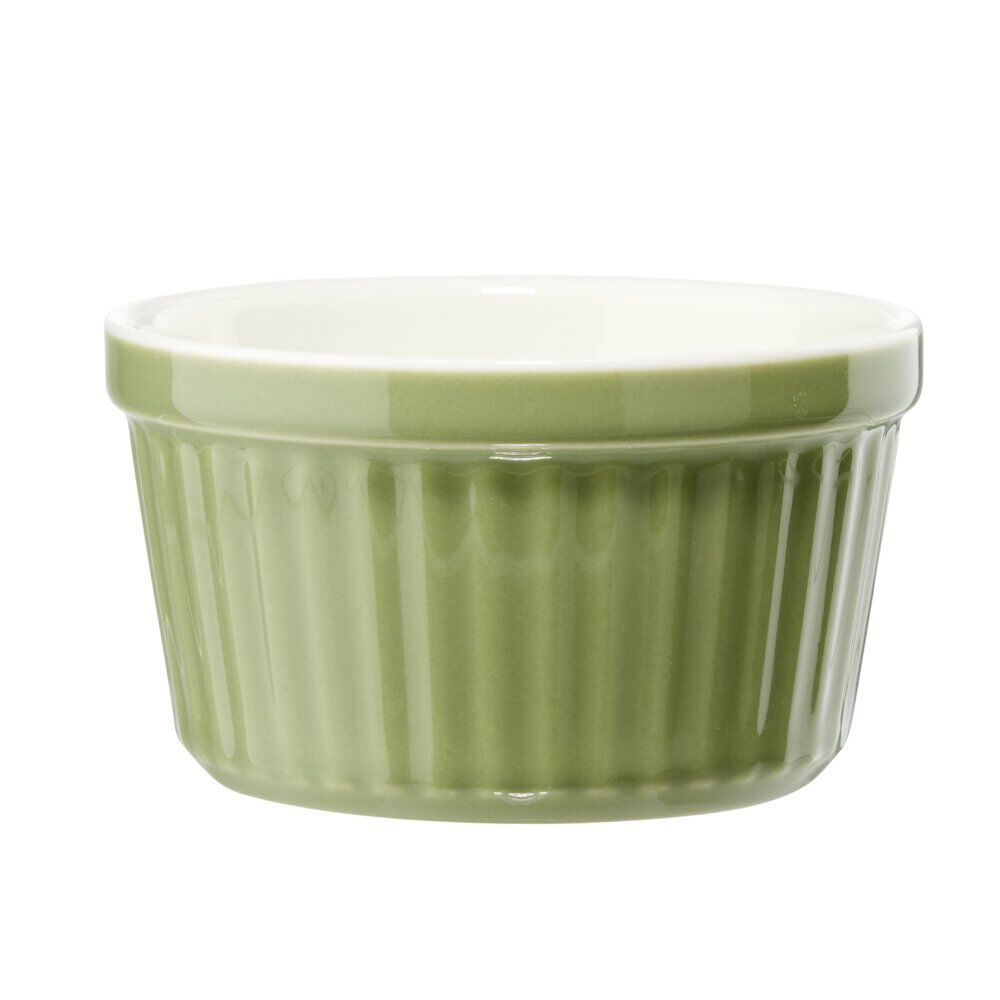 Ramequin céramique contour coloré Ø9xH5cm (3 modèles)