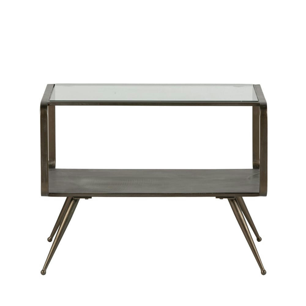 FANCY - Table basse en métal et verre laiton