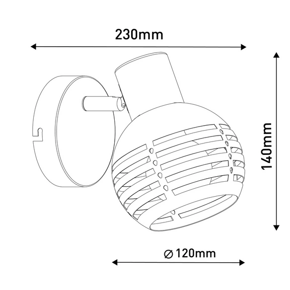 Leuchtmittel »Casco«, BxHxL: 12 x 1,5 x 23 cm, Metall