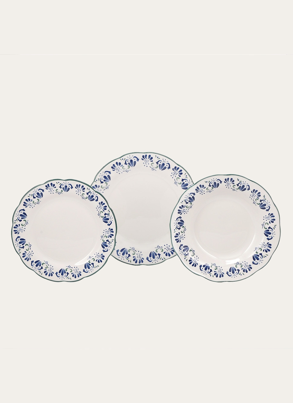 ASSIETTE PLATE EN PORCELAINE MULTICOLORE