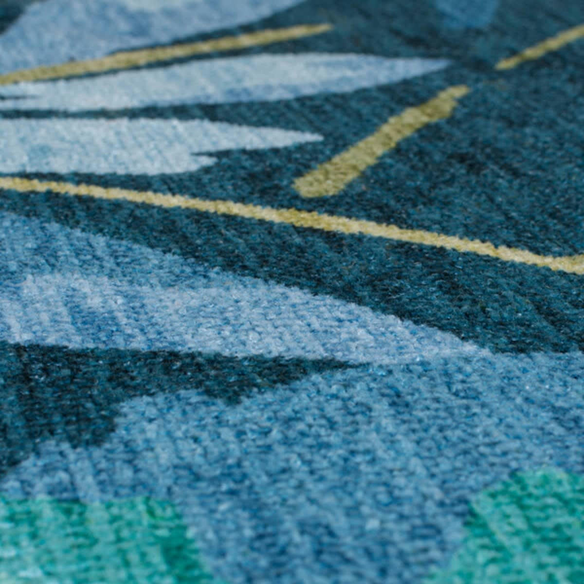 FLORA - Tapis moderne en Polyester Bleu 200x290 cm