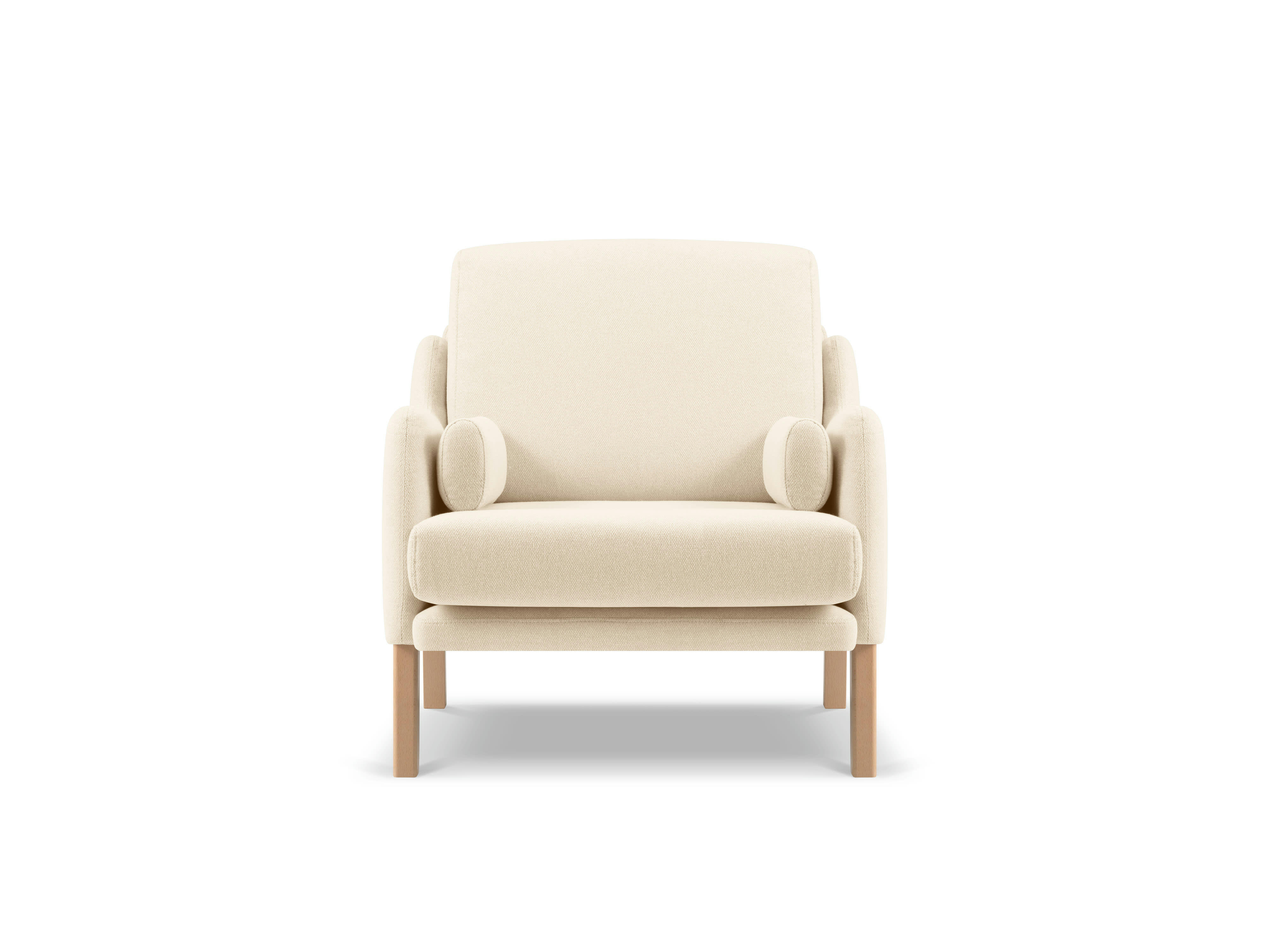 SALTO - Fauteuil en tissu structuré beige