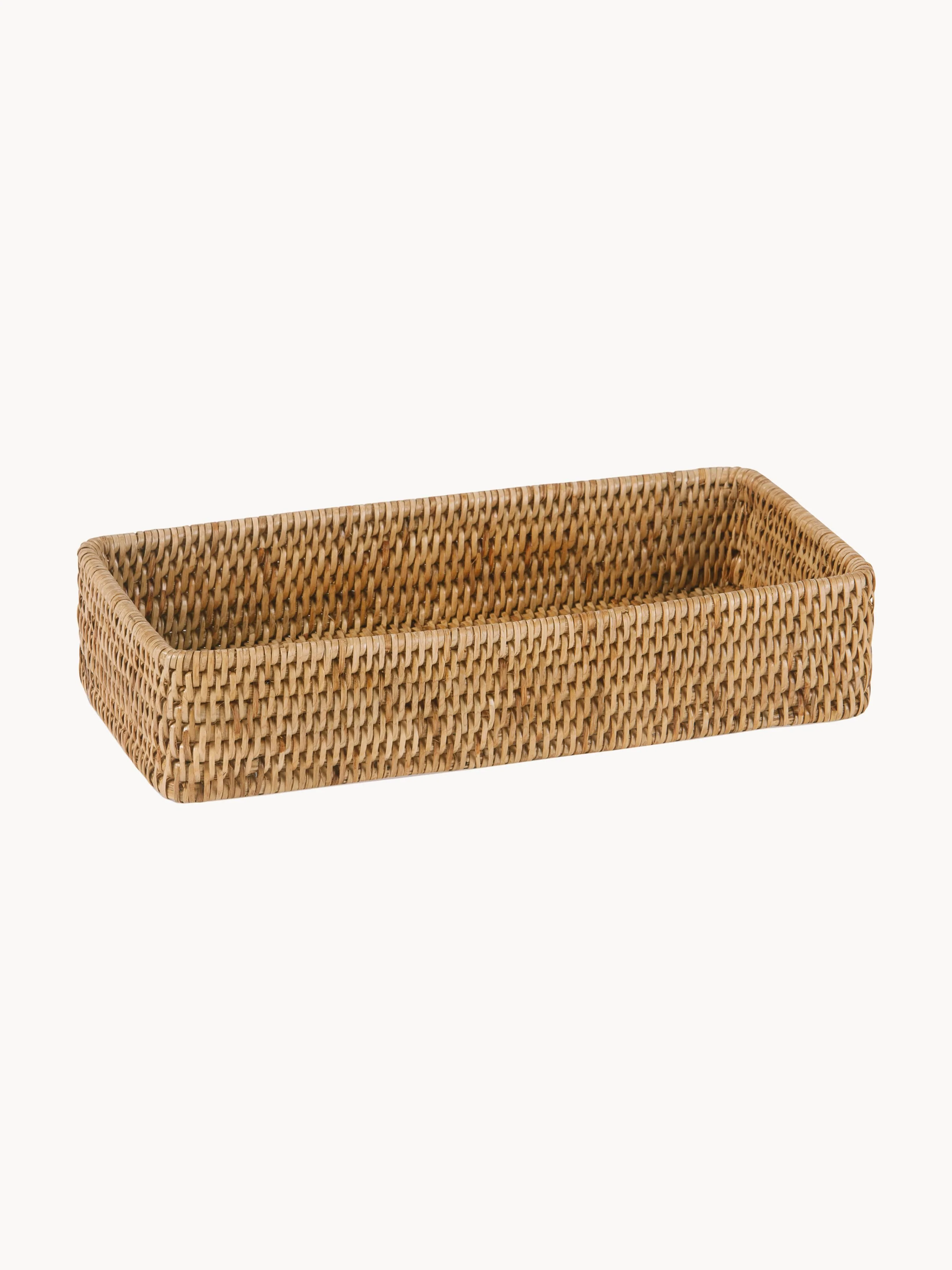 Handgefertigte Deko-Tabletts Güle aus Rattan, 2er-Set