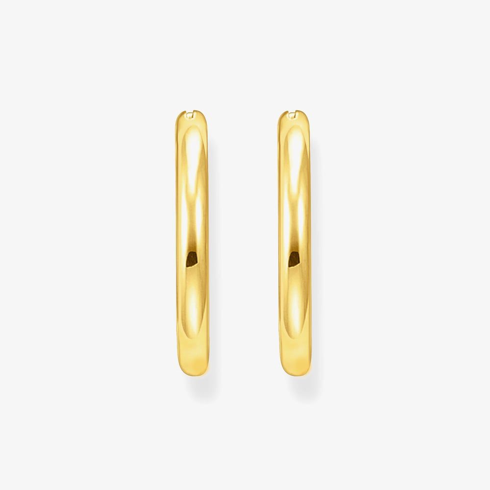 THOMAS SABO Gold Plated 26.8mm Slim Classic Hoop Earrings CR745-413-39