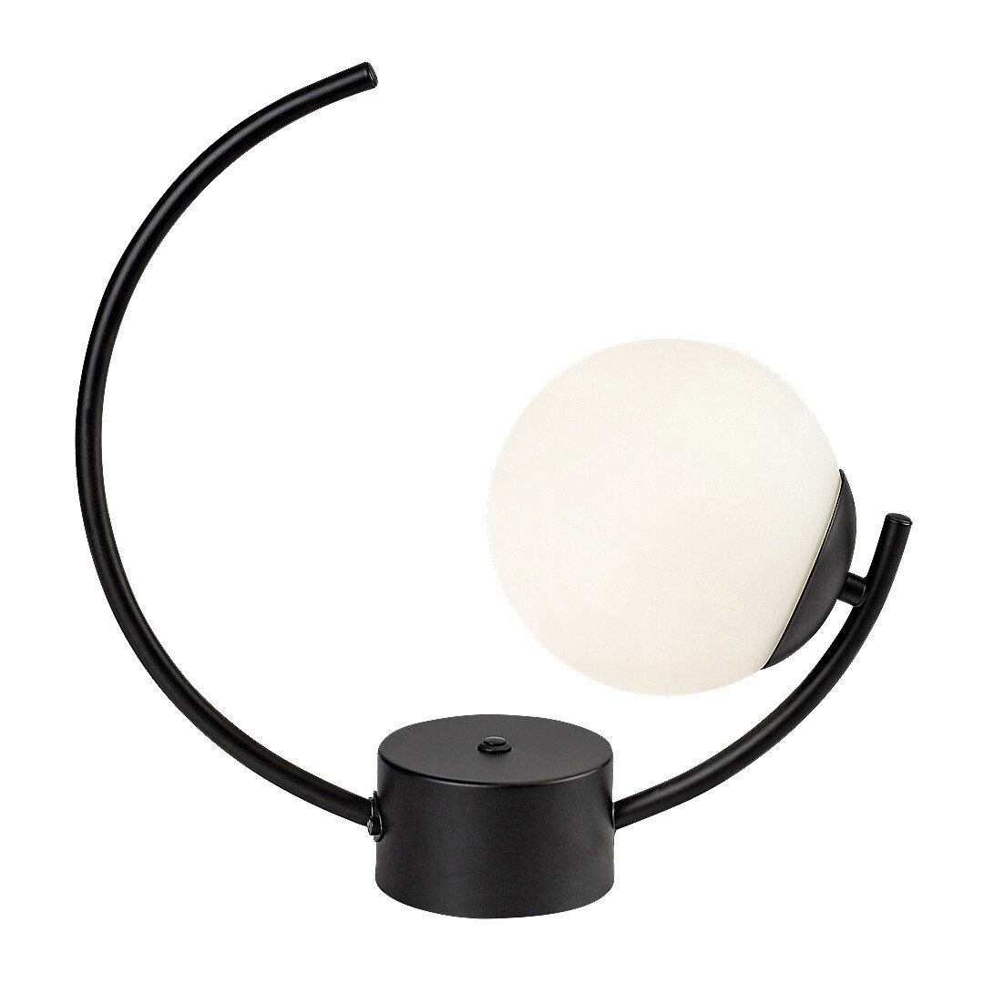 Lampa stołowaczarno-biała MESIRO 1xE14x25W wys:35cm Rabalux
