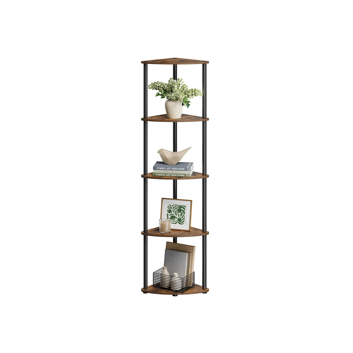 Assemblage ultra-rapide sans outils toolless étagère d'angle à 5 niveaux