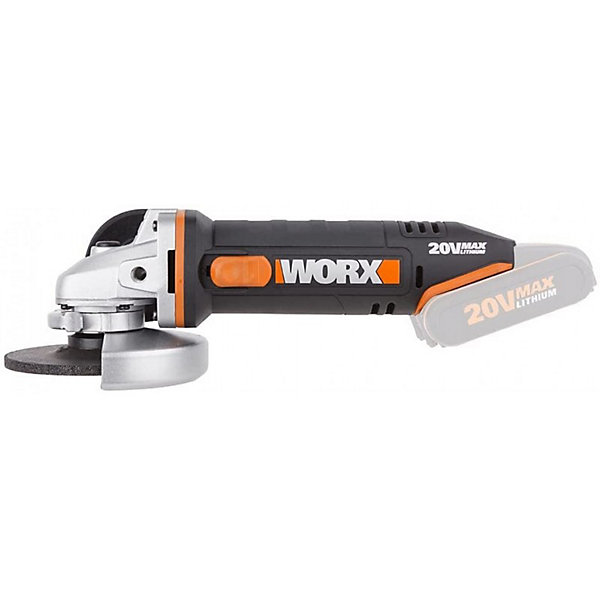 Meuleuse angle worx sans fil wx800.9 20 V 2017 W Batterie 2 Ah 11.5 cm