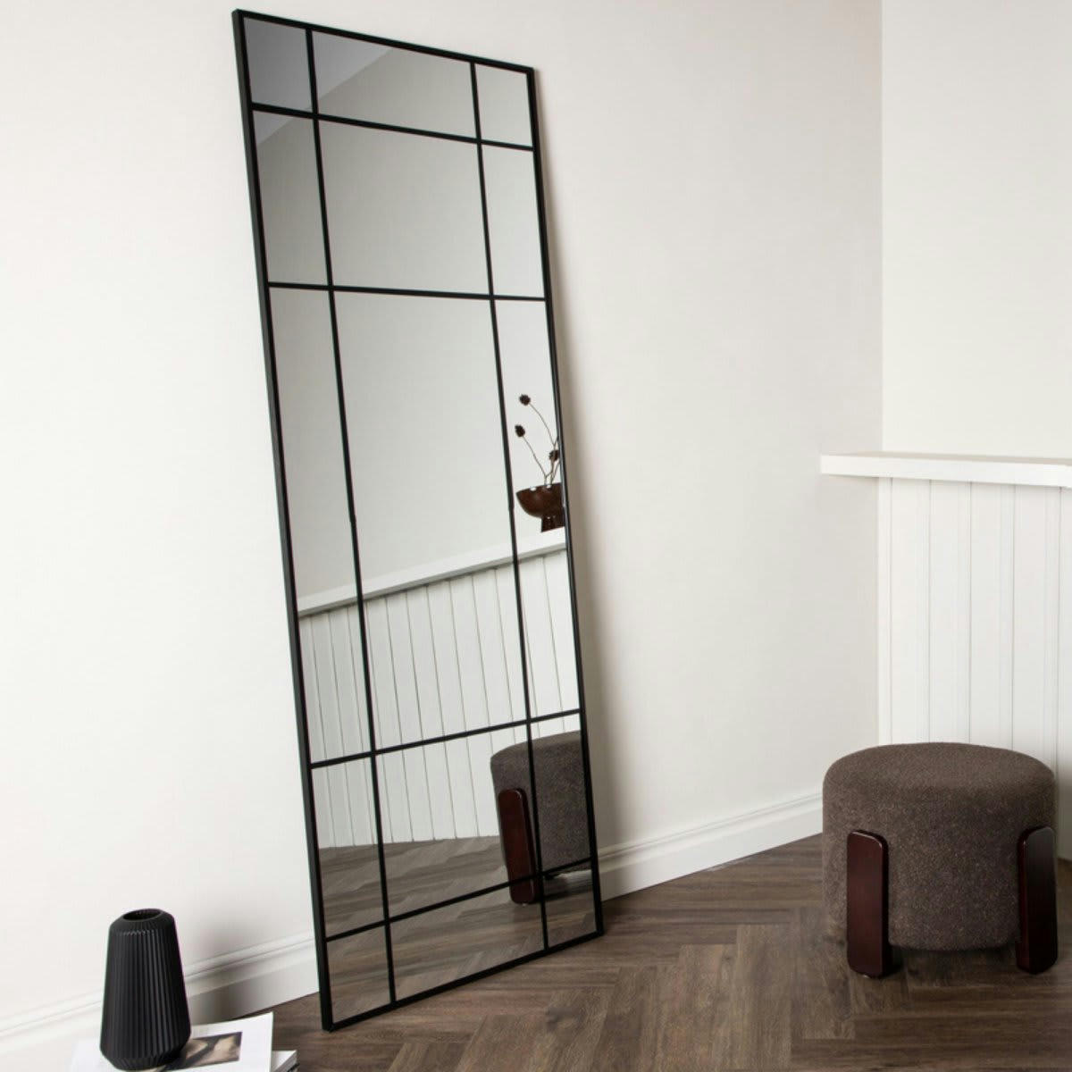 KALNAP - Miroir rectangulaire 193x67cm quadrillé