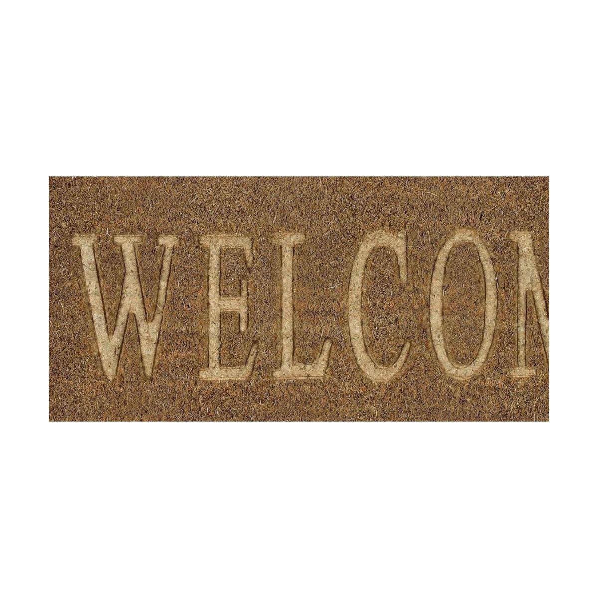 DOORMAT - Paillasson avec message en fibre de coco marron 40 x 60