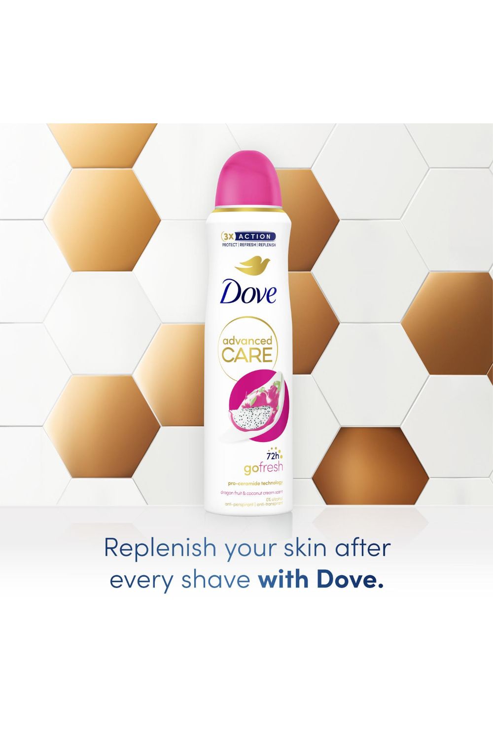 Dove Anti-Perspirant Deodorant' Go Fresh with 72H Protection 200ml, 3 Pack