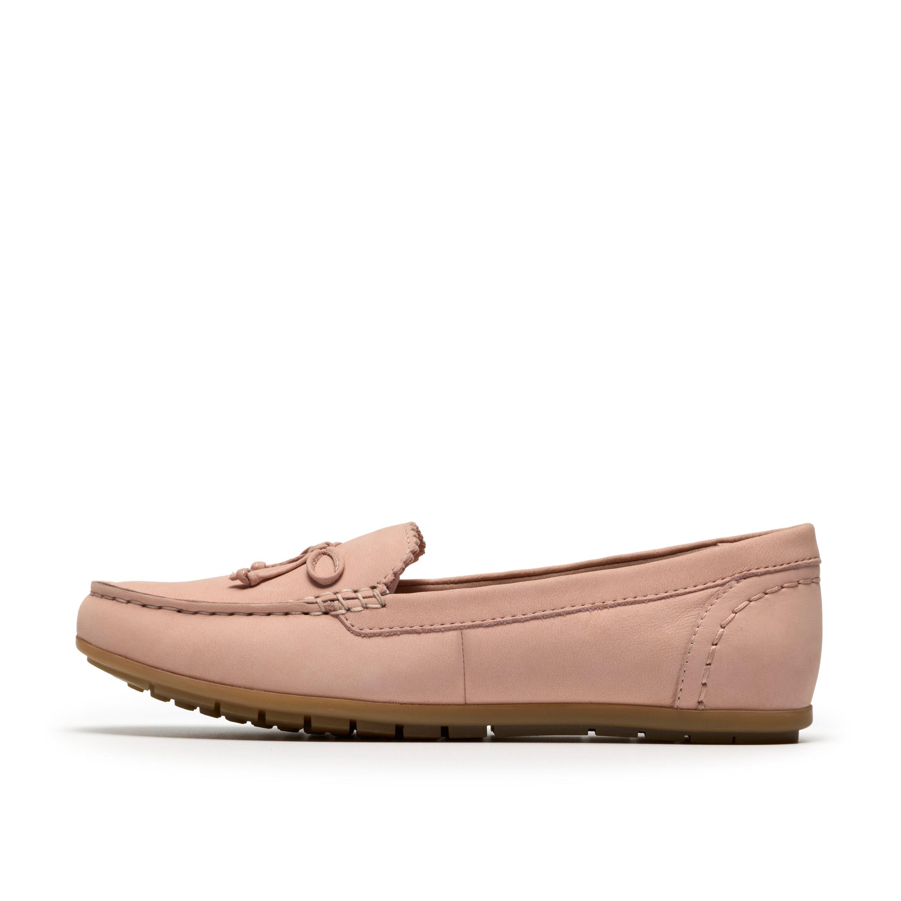 Clarks Elliotte Sail Light Pink Loafers,Slip Ons,Moccasins
