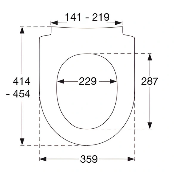 WC-Sitz »Sway D«, BxL: 35,9 x 45,4 cm, D-Form, weiß
