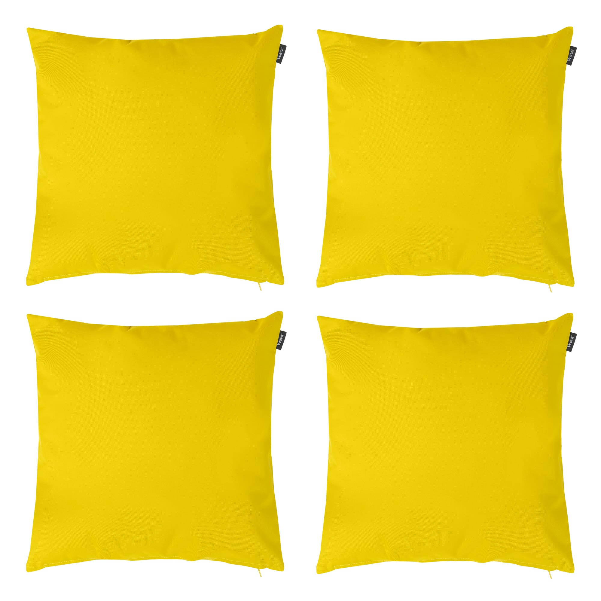 - Lot de 4 coussins d'extérieur jaune 43x43