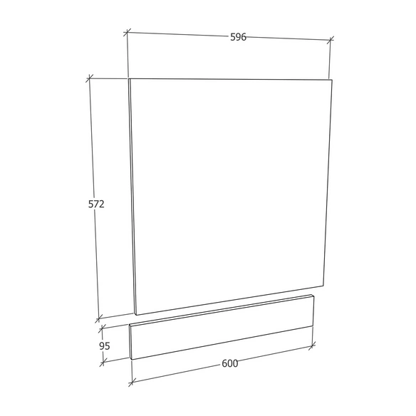 Frontblende, BxL: 60 x 67 cm