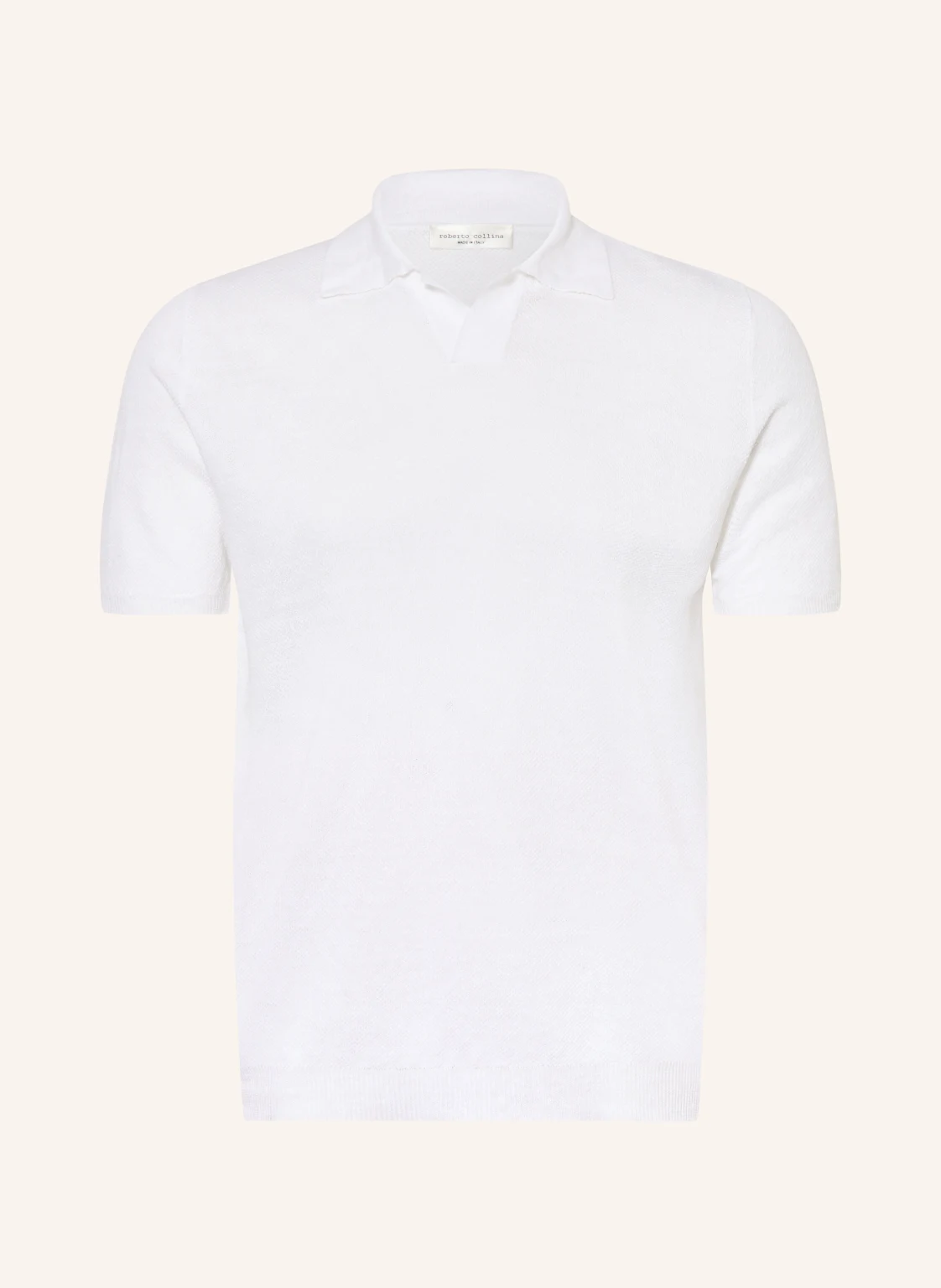 roberto collina Strick-Poloshirt aus Leinen