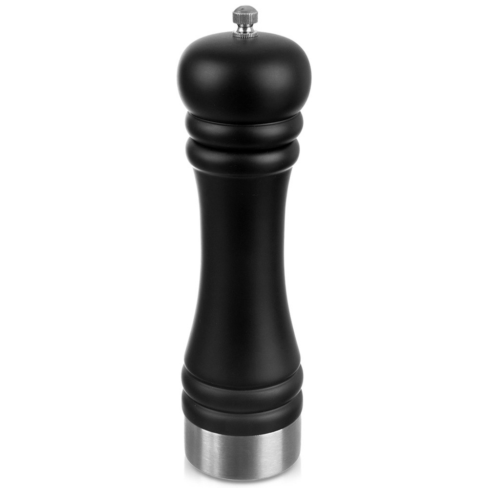Młynek do pieprzu i soli drewniany czarny 21,5 cm
