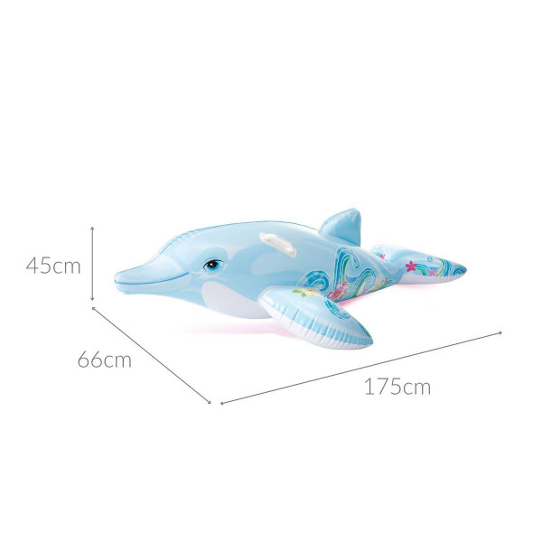 Materac do pływania DELFIN, dmuchany, INTEX