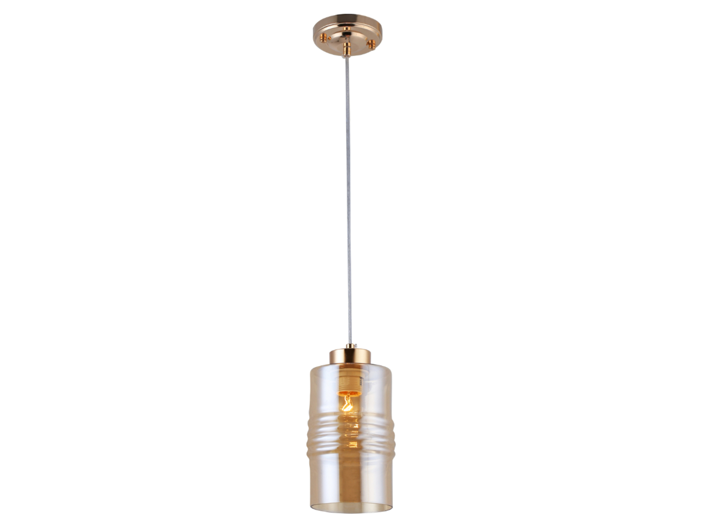 Lampa wisząca Bergen stalowa złota