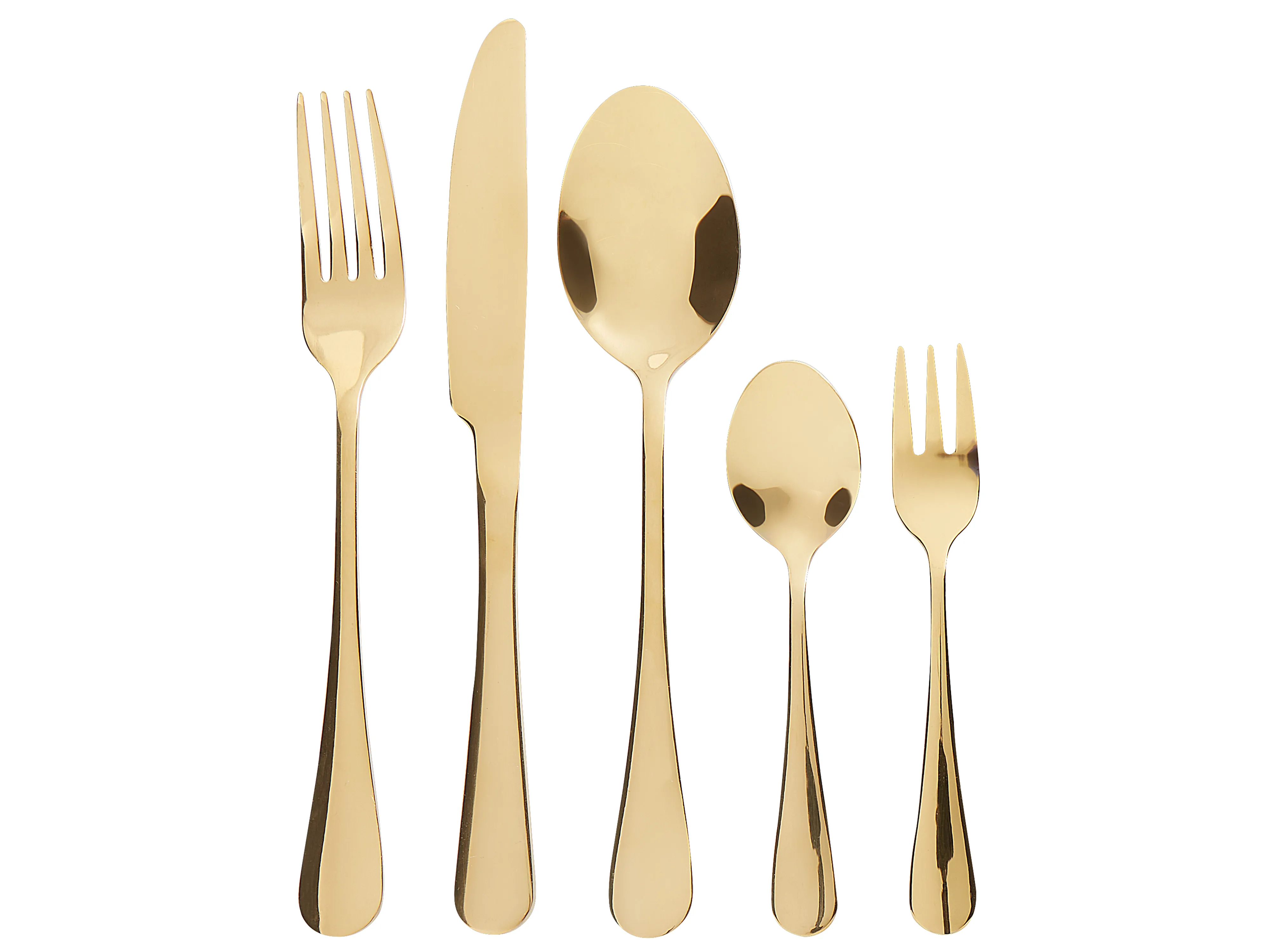 30 Piece Cutlery Set FUSILLI Gold