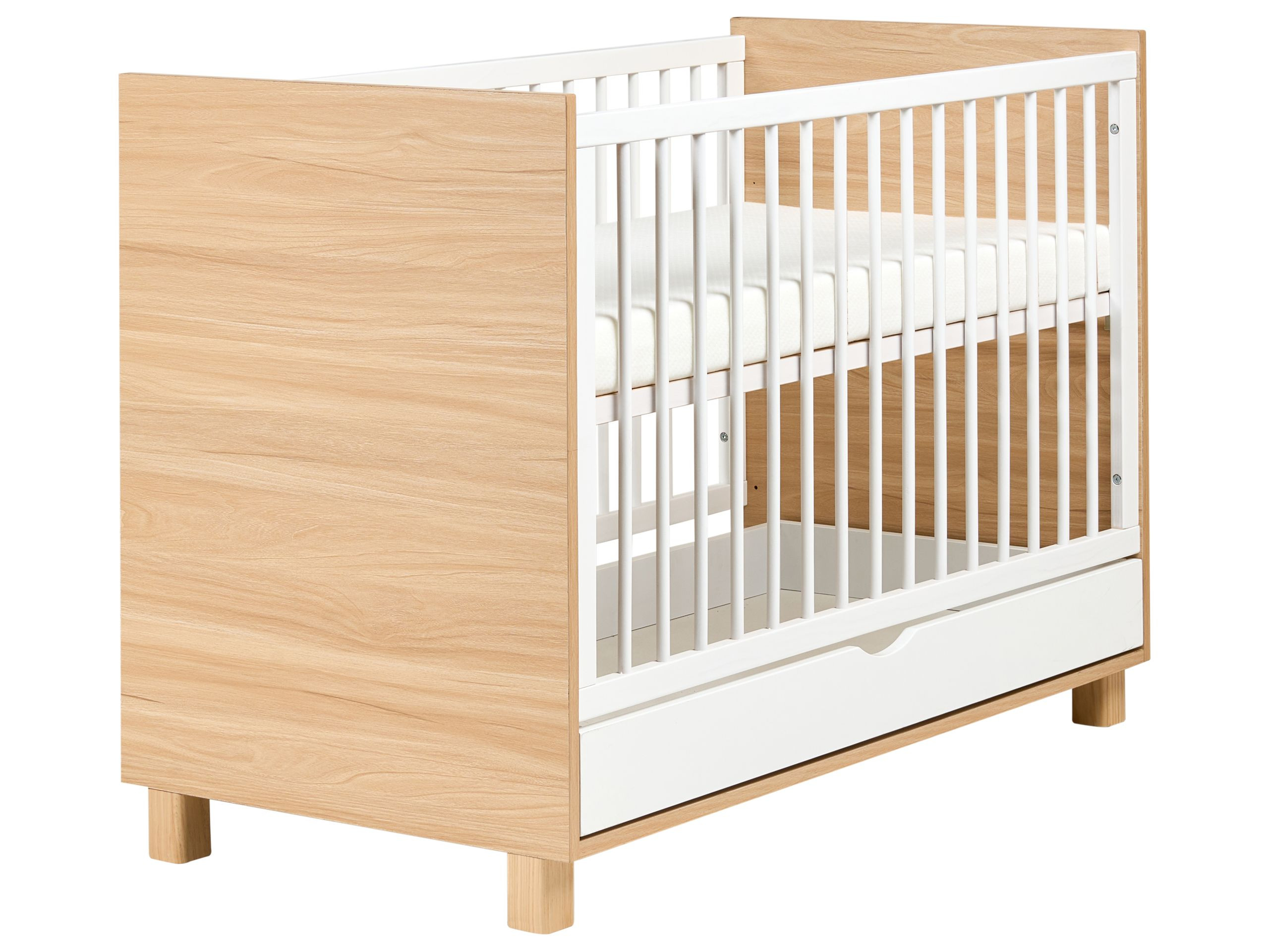 Łóżeczko dla dzieci 60 x 120 cm MDF białe