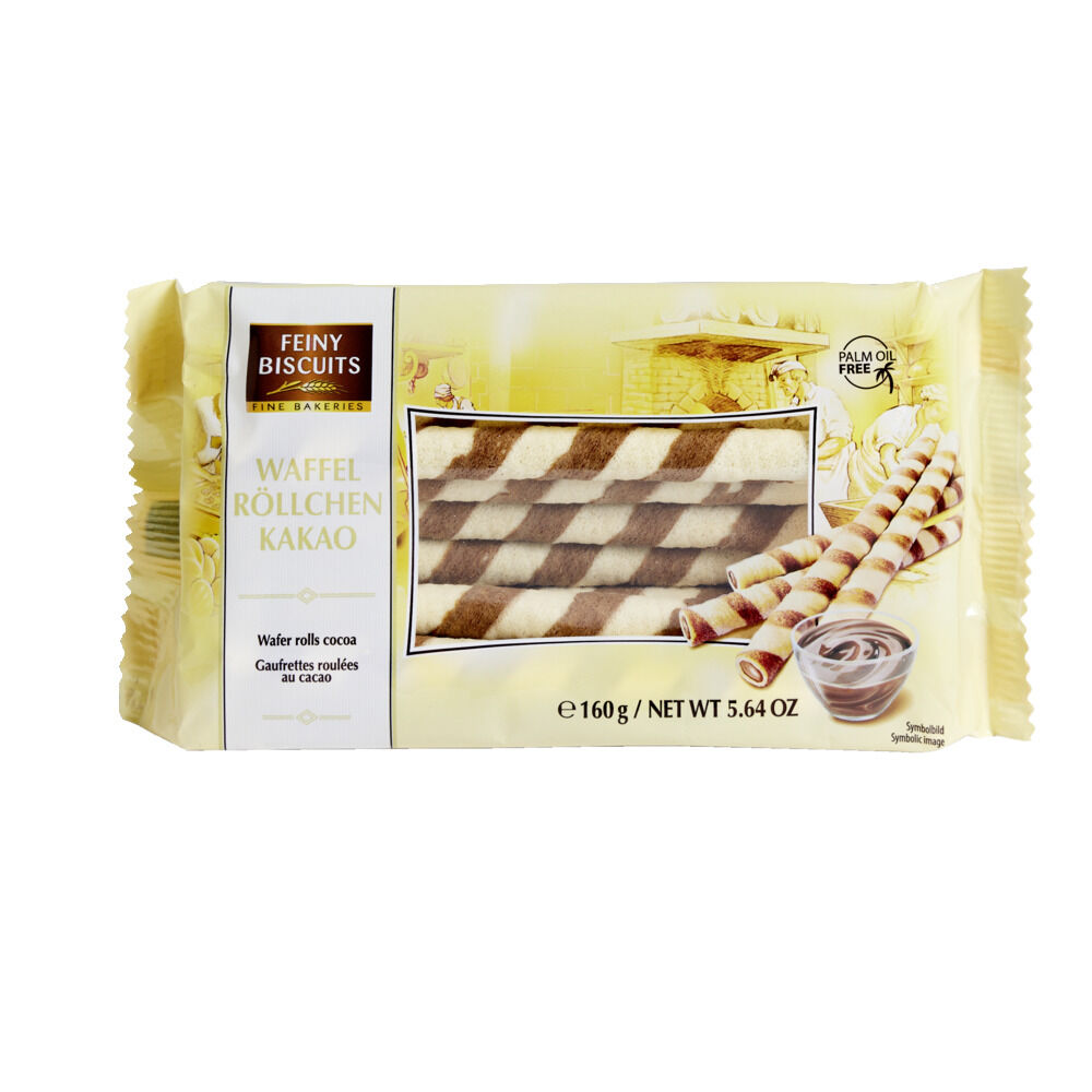 Biscuit roulé gaufrette fourrée cacao 160gr