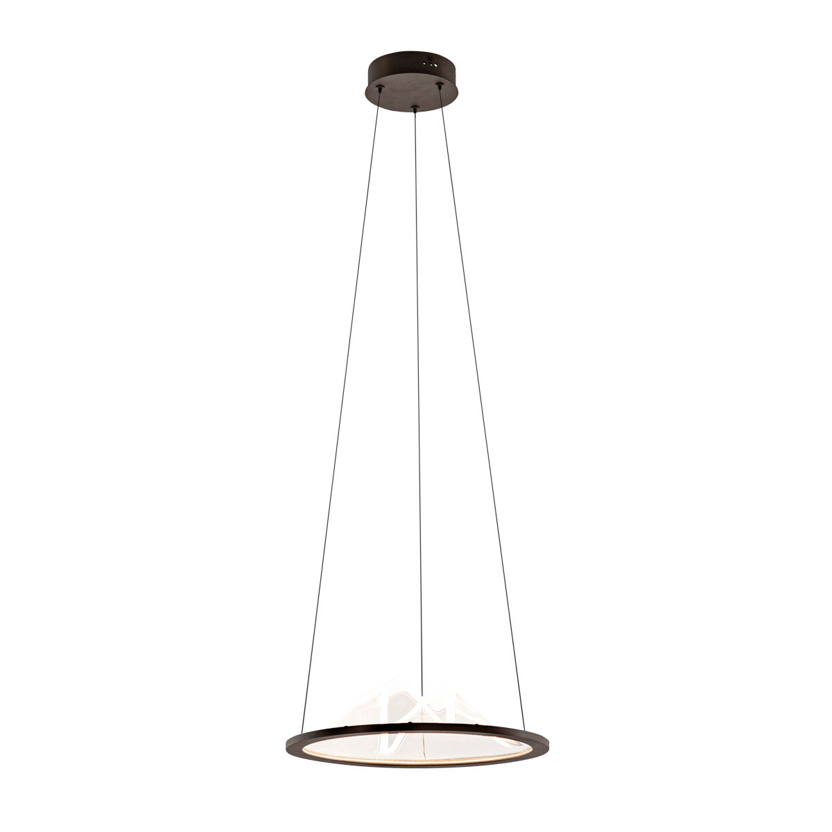 Lampa wisząca BARET kawowo-przezroczysta LED 1x26W Ciepła biel 900lm Italux