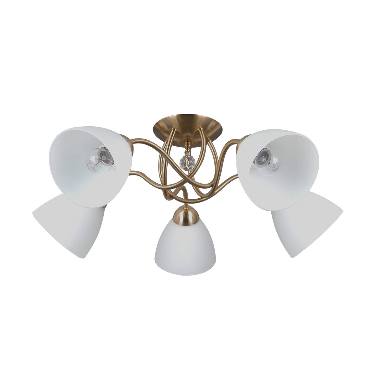 Lampa sufitowa złota LUGANO 5xE27x40W wym: 22x63x63 cm Italux