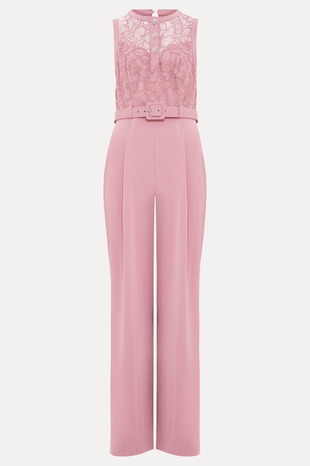 Phase Eight Ivanna Lace Bodice Belted Jumpsuit