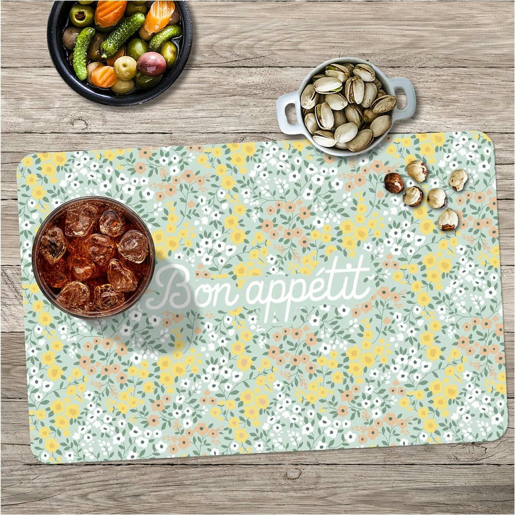 - Set de table Bon appétit vert tendre 28x43cm