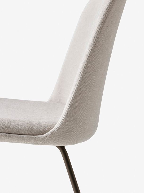Chaise rely hee welling tissu ecru pieds bronze - &tradition ecru