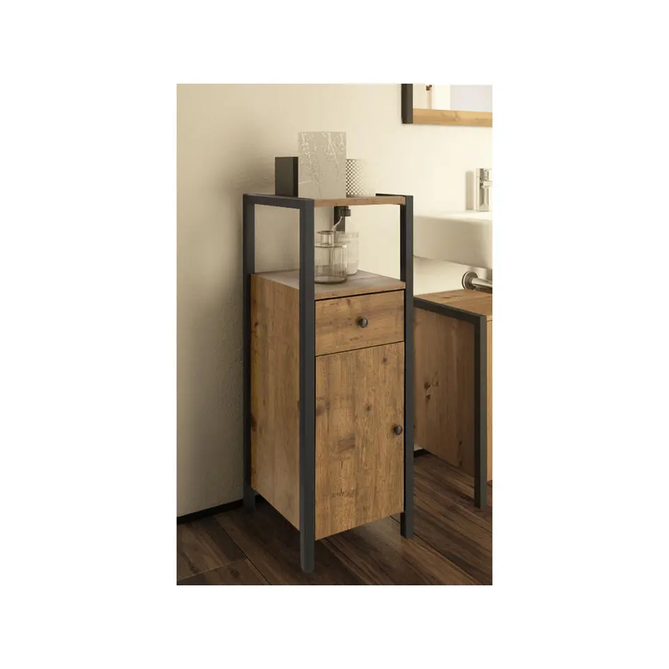 Chris - Kast met 1 deur en 1 lade eiken spaanplaat